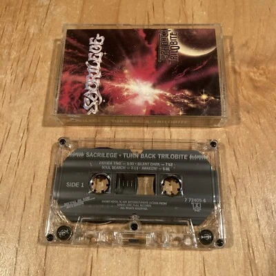 Sacrilege – Turn Back Trilobite CASSETTE TAPE 1st US issue cerebral fix amebix Foto 1 de 3
