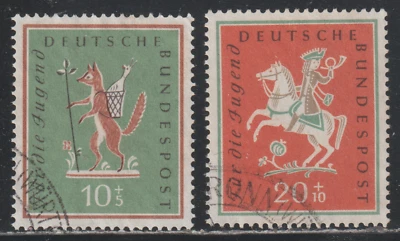 Germany 1958 SC# B360 - B361 - "The Fox who Stole the Goose" - Used Lot # 565 - Image 1 of 2