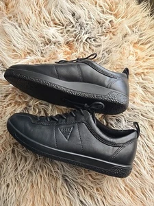 Ecco schwarze weiche Wanderschuhe aus Leder zum Schnüren, 8B - Bild 1 von 6