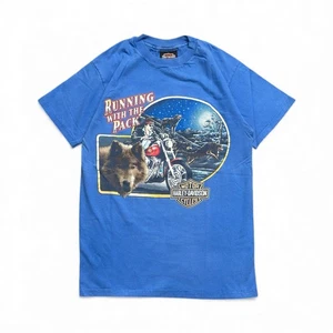 Harley Davidson De Colección Años 90 Correr Con El Pack Wolf Rider Doble Cara Talla M - Imagen 1 de 12