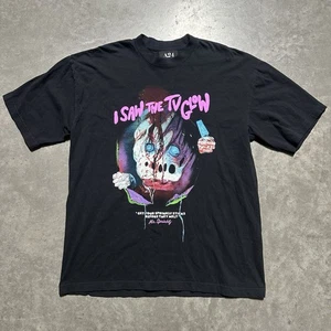 Camiseta A24 I Saw the TV Glow Puff Print Mr. Sprinkly Grande Estilo Vintage - Imagen 1 de 6