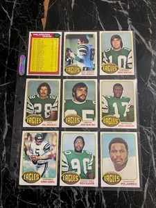 1976 Topps Football Philadelphia Eagles Team Set 25ct Gabriel, Carmichael, Berge - Bild 1 von 6
