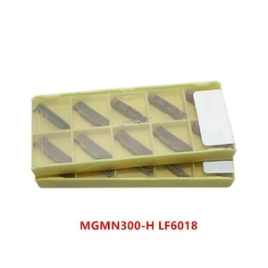 10pcs MGMN300-H LF6018 CNC Carbide Grooving Slotted Insert For Stainless Steel - Picture 1 of 12