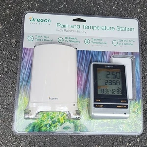 Oregon Scientific Wireless Rain & Temp Station Rainfall History Model RGR202 New - Picture 1 of 6