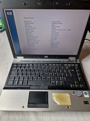 HP EliteBook 6930p Intel Core 2 Duo P8600 2.4GHz 2GB RAM Untested For Parts  - Image 1 of 4