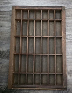 Bandeja Impresoras Vintage Letterpress Cajón Caja Sombra Miniaturas 16.5 X 11 X 1 - Imagen 1 de 14