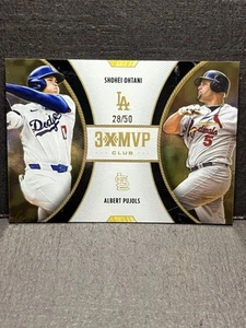 Shohei Ohtani & Albert Pujols 2025 Topps 3-X- MVP Club Gold /50 - Picture 1 of 3