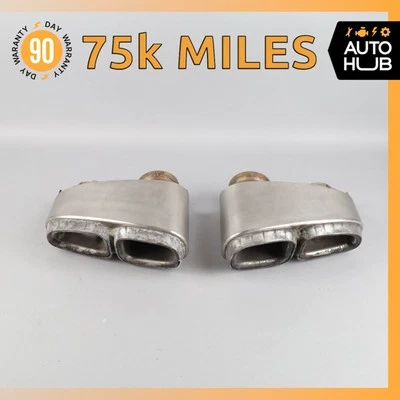 10-13 Porsche Panamera 970 4S GTS Exhaust Muffler Tips Left & Right Set OEM 75k - Image 1 of 4