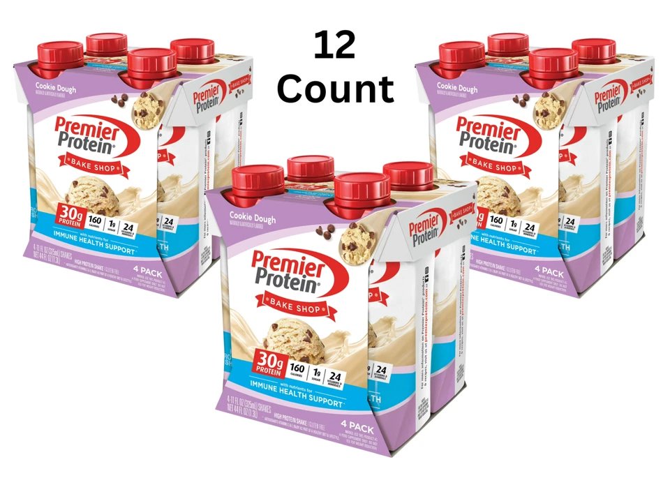 Premier Protein Shake,  Cookie Dough, 30g Protein, 11 fl oz, 12 Ct - Image 1 of 1