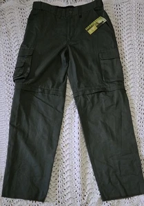 NEW Boy Scouts of America BSA Cargo Canvas Convertible Pants Sz 16 Youth Green - Picture 1 of 23