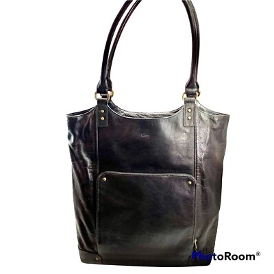 "Solo Bucket Bolso Ejecutivo Cuero 16"" Acolchado Portátil Interior Organizador 15x13x3""" Foto 1 de 4