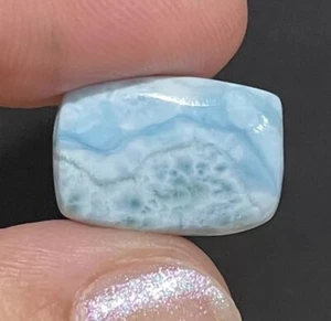 10.5ct 18x12.7x4.8mm Blue Larimar Cabochon Loose Gemstone - Picture 1 of 12