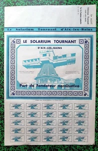 Dépt 73- Aix les B. - Le Solarium Tournant (Ets Médical du Docteur Saidman) 1930 - Bild 1 von 3