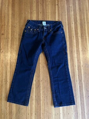 True Religion Billy Big T Straight Leg Jeans Women’s 28”x24” Pocket Thick Stitch - Image 1 of 4
