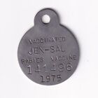 1975 JEN-SAL VACCINATED RABIES VACCINE DOG TAG #141496