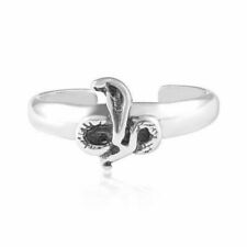 Silver 925 Adjustable Best Jewelry Gift King Cobra Snake Toe Ring Solid Sterling