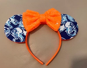 Lilly Pulitzer Disney Mickey & Minnie Mouse Ears Blue Get Trunks Elephants - Picture 1 of 2