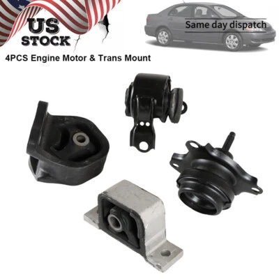 4X Engine Motor & Trans Mount For 2002 2003 2004 2005 2006 Honda CR-V 2.4L L4 - Image 1 of 4