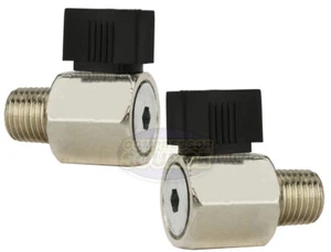 1/4" Male NPT Ball Valve Water Moisture Air Tank Drain Pet Cock Petcock 2 Pack - Picture 1 of 6