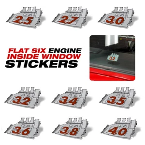Porsche Vintage 911 engine size vintage Front Adhesive Sticker Decal 2.5 to 4.0 - Bild 1 von 21