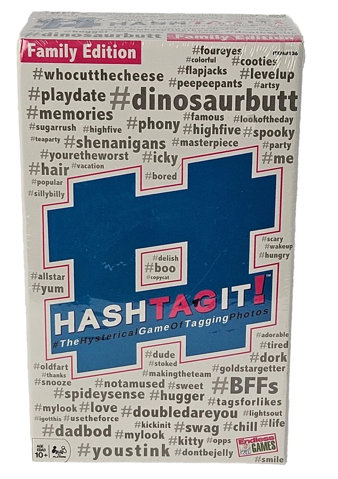 Hashtagit Hysterical Game of Tagging Photos Age 10 Family Edition