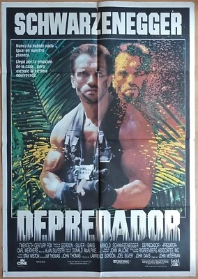 Predator ORIGINAL Spanish '87 POSTER Arnold Schwarzenegger Sci-Fi jungle artwork - Bild 1 von 3
