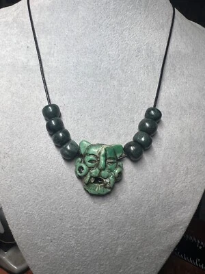 Collar Colgante Precolombino Réplica Dios Zapoteca "Murcielago" Arcilla Murciélago, Mex #2 Foto 1 de 4