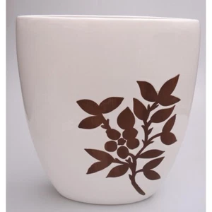 Deko Vase ZWEIG, Keramik weiß Holz-Dekor B. 30cm H. 38cm Casablanca  WA - Bild 1 von 3