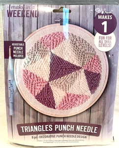 Triangles Punch Needle 8 Piece Decorative Design Makes 1 Blanc Laine New Package - Picture 1 of 6