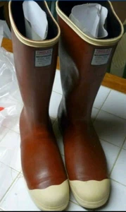Botas de lluvia marrón TINGLEY neopreno punta de acero. Talla 14. 16" H. Nuevo. - Imagen 1 de 4