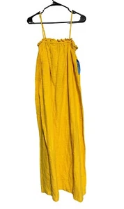 Women’s Wave Zone Yellow Coverup Maxi Swim Dress Size S/M NWT - Picture 1 of 3