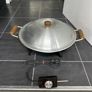 Vintage Oster 14" Electric Wok w/ Cord Thermostat Heat Controlled Non-Stick Cook - Picture 1 of 20