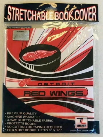 NHL DETROIT RED WINGS STRETCHABLE BOOK COVER GREAT GIFT ~ MACHINE WASHABLE Cover