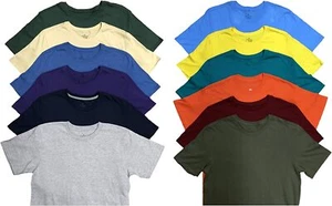 12 Pack SOCKS'NBULK Mens Cotton Crew Neck Short Sleeve T-Shirts (LARGE) - Picture 1 of 6