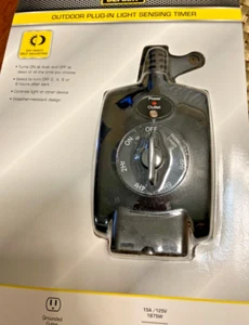 Defiant Outdoor Timer 15 Amp 24-Hour Plug-In Mechanical. Sensing Timer. - Picture 1 of 4