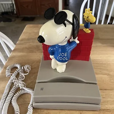 Peanuts Snoopy Joe Cool & Woodstock Touch Tone Novelty Phone 1991 Untested • 44.99€