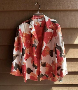 Alfred Dunner Hawaiian tropical Design multicolor blazer size 16 - Picture 1 of 5