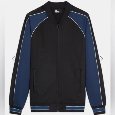 The Kooples NAVY BLUE ZIPPED SWEATSHIRT, size XL sold out online $255 Retail - Image 1 of 4
