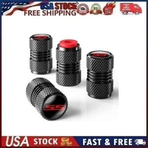 4PCS Metal Car Tire Valve Caps Valve Stem Cover Compatible with Chevrolet SS B-3 - Picture 1 of 12