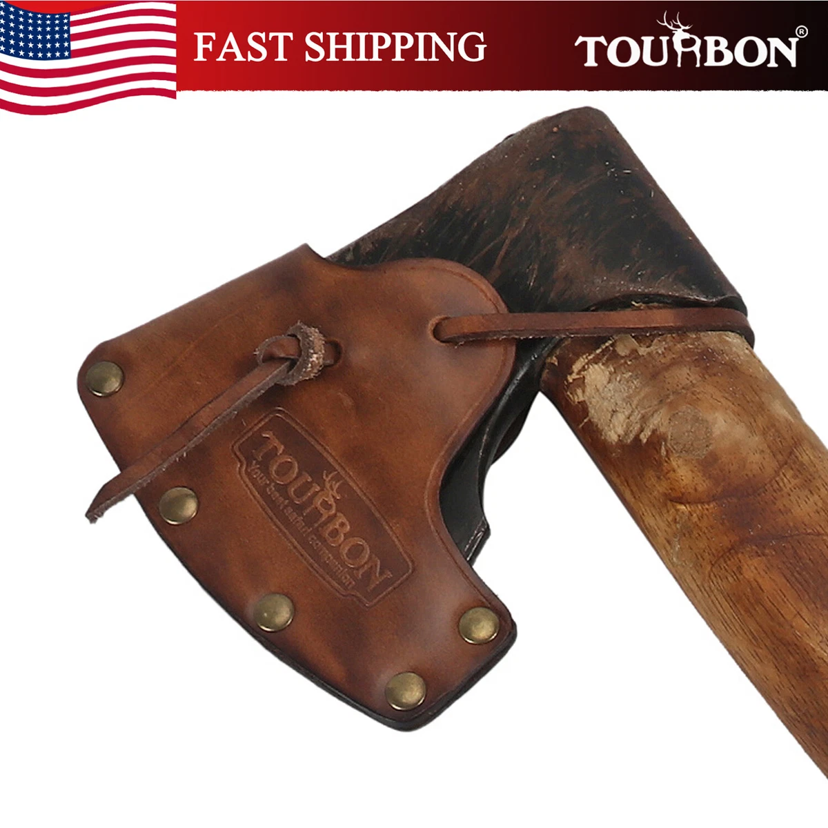 Cattlehide Axe Sheath Cover – Leather Blade Protector For Outdoor Camping, Hunting & Bushcraft, Portable Protective Case For Axes-289191