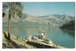 Ferry Stand CARS at Lake ROOSEVELT COULEE DAM WASHINGTON Postcard WA KOPPEL - Picture 1 of 2