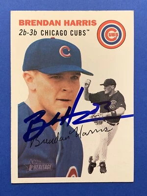 BRENDAN HARRIS Signed 2003 Topps Heritage WILLIAM & MARY-CUBS Autograph Auto - Image 1 of 2