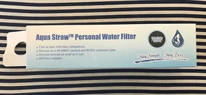 Aqua Straw Personal Water Filter, Aqua/Blue, New in box - Picture 1 of 6