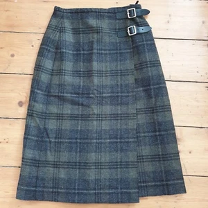 Celtic & Co. Midi Celt Kilt charcoal Green Tartan Size 10 - Picture 1 of 4