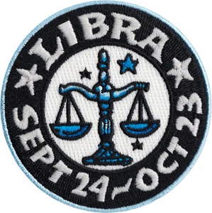 Patch - Libra Zodiac Sign Astrology Zoltan GLOW IN THE DARK 3" Iron On #110086 - Picture 1 of 3