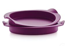 Tupperware Silicone Small Round Cake Baking Form Set of 2 Purple New