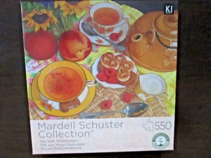 Tea with Wildflowers🐭 w/Poster 24"x18"🐭550 Large Pc Complete🐭Mardell Schuster - Picture 1 of 11