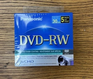 Panasonic DVD-RW paquete de 5 nuevo en paquete - Imagen 1 de 4