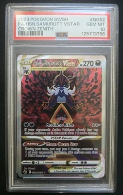 Hisuian Samurott VSTAR GG52/GG70 PSA 10 Crown Zenith Ultra Rare - Image 1 of 2