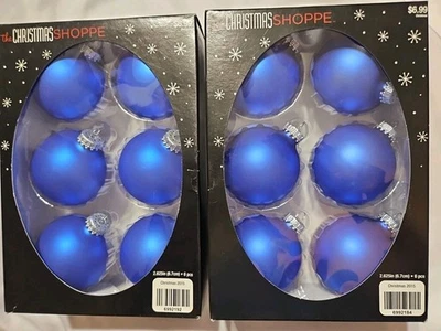 12 adornos de vidrio artesanales azules The Christmas Shoppe Hobby Lobby 2015  Foto 1 de 4